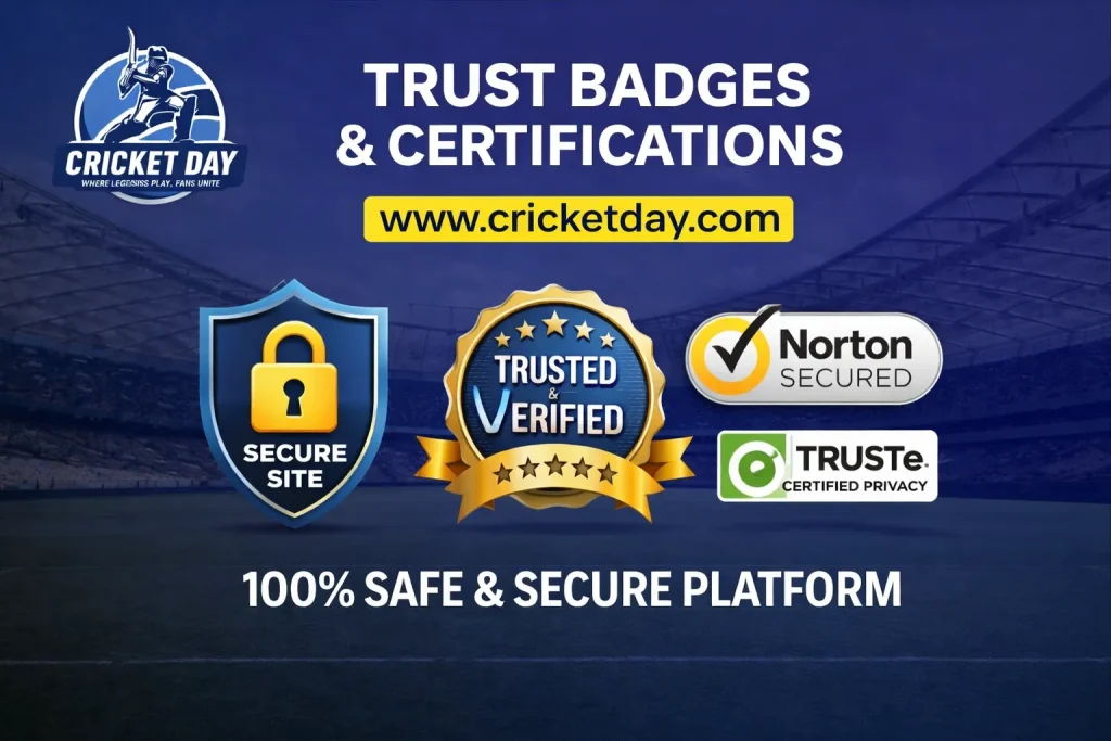 Cricket Day - Trust Badges & Certifications